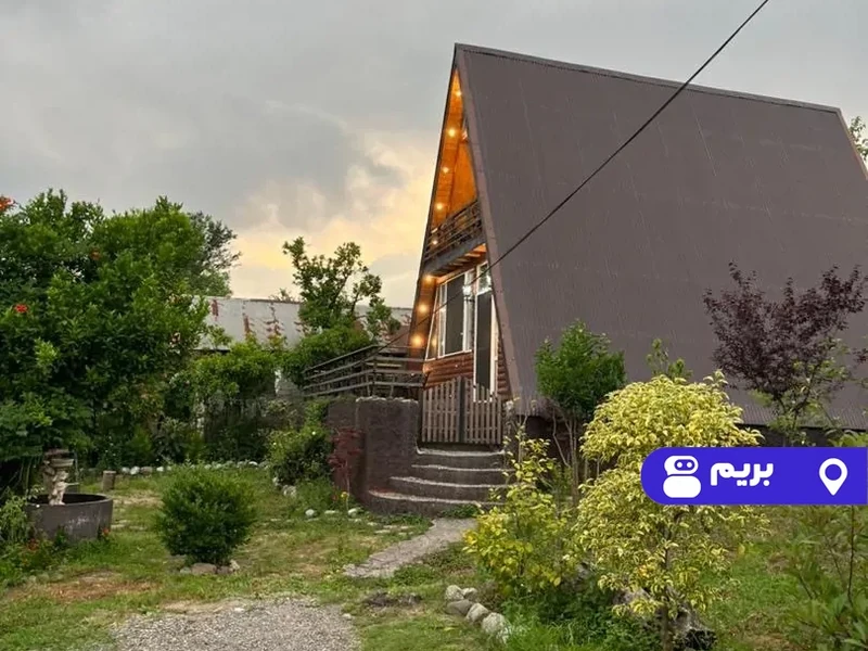 کلبه سوئیسی چوبی استخر‌دار آبگرم هیرکان