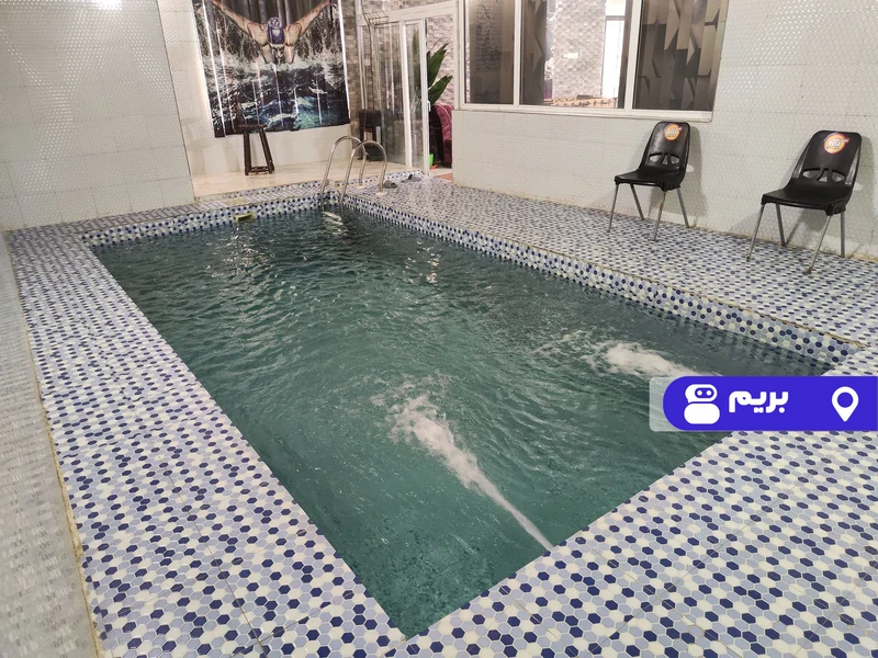 ویلا استخردار آبگرم خسرویه با فوتبال دستی وبیلیارد