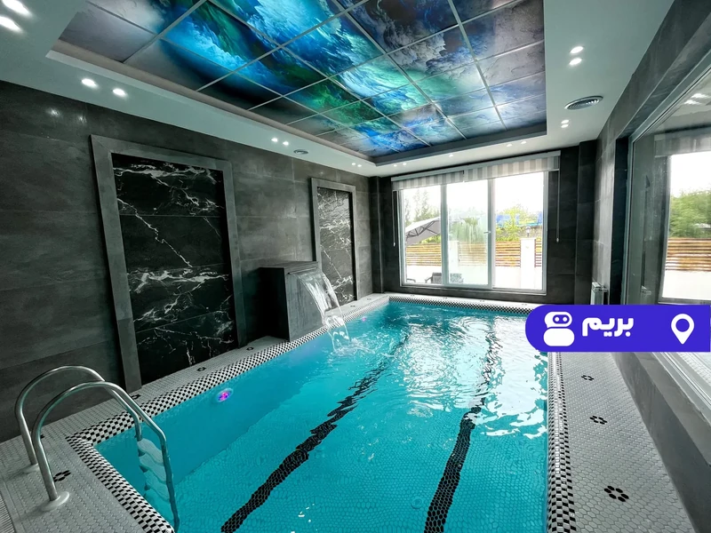 ویلا عمارت استخردار آبگرم نمونه ابر سفید