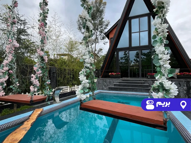 کلبه سوئیسی استخردار آبگرم دلاریس