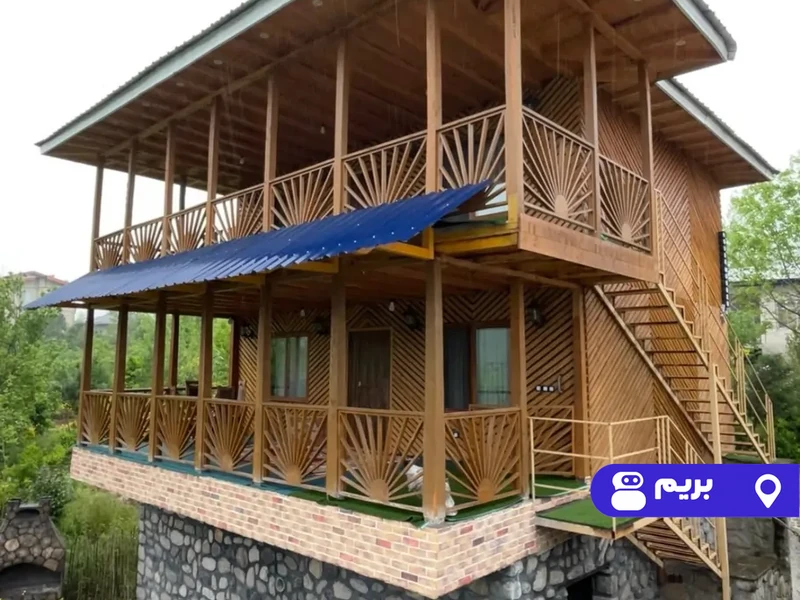 کلبه با دیزاین چوب چوب هادی (1)