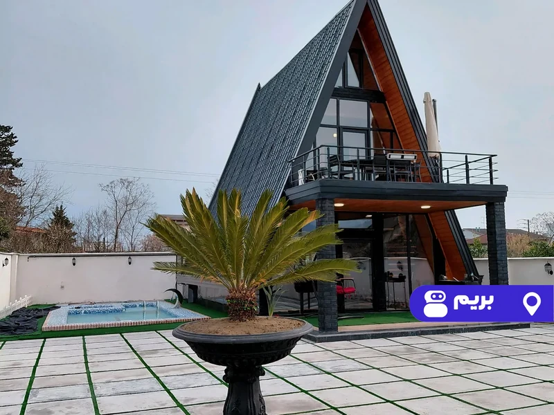 کلبه سوییسی استخردار آبگرم تژاو با فوتبال دستی