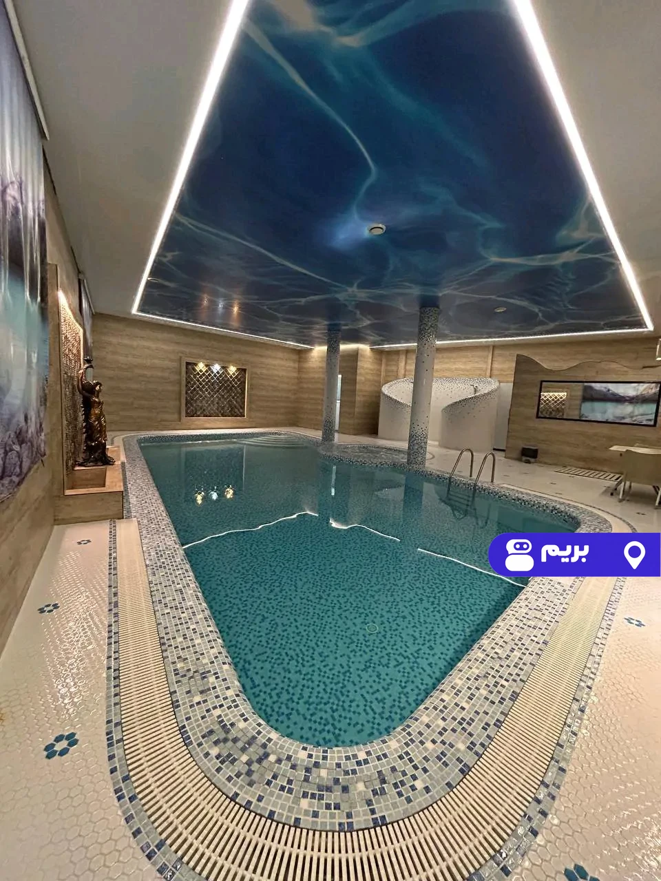 استخردار آبگرم عمارت گلشن با فوتبالدستی در شاندیز