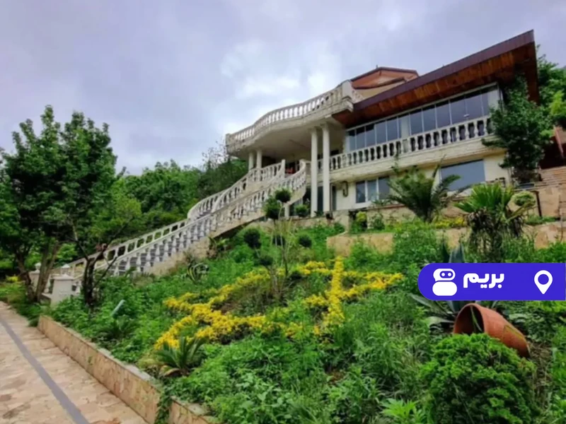 ویلا استخردار آبگرم عمارت چوبی با بیلیارد و فوتبالدستی